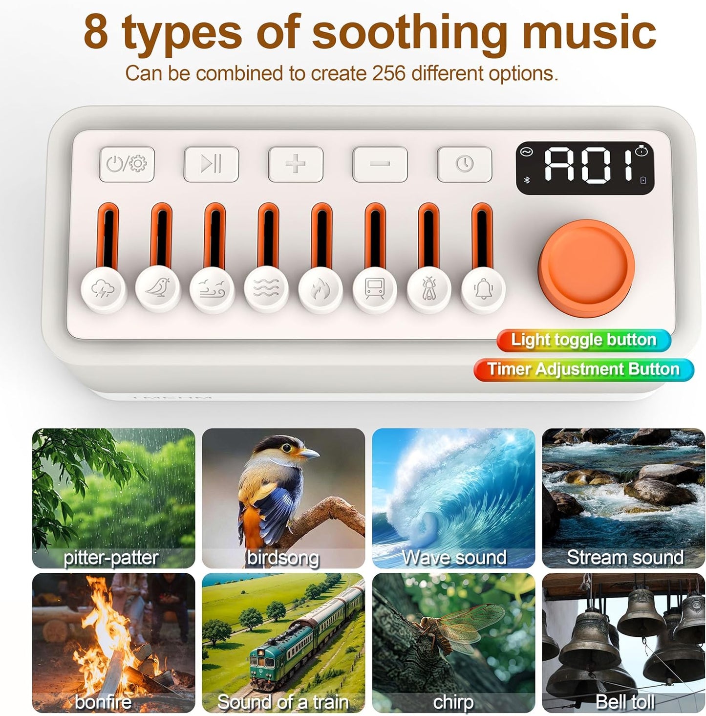 Velmina Sound Box with 8 Ambient Sounds