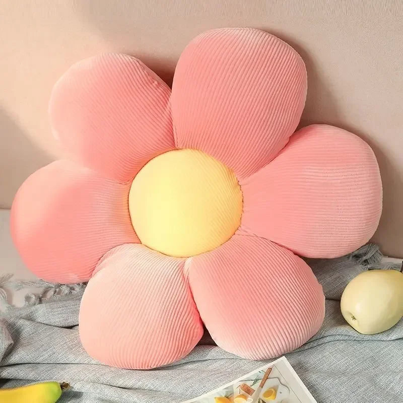 40CM Colorful Flowers Plush Pillow Plant Petal Cushion Stuffed Toys for Girls Baby Home Decor Gift