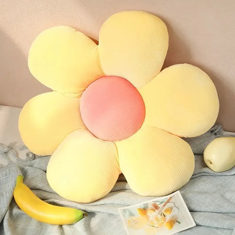 40CM Colorful Flowers Plush Pillow Plant Petal Cushion Stuffed Toys for Girls Baby Home Decor Gift