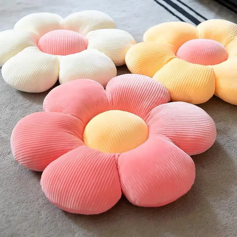 40CM Colorful Flowers Plush Pillow Plant Petal Cushion Stuffed Toys for Girls Baby Home Decor Gift